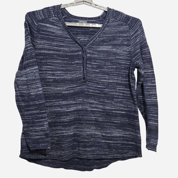 Eddie Bauer Women’s 2XL V-Neck Heather Knit Sweater Cotton Rayon - Picture 1 of 3